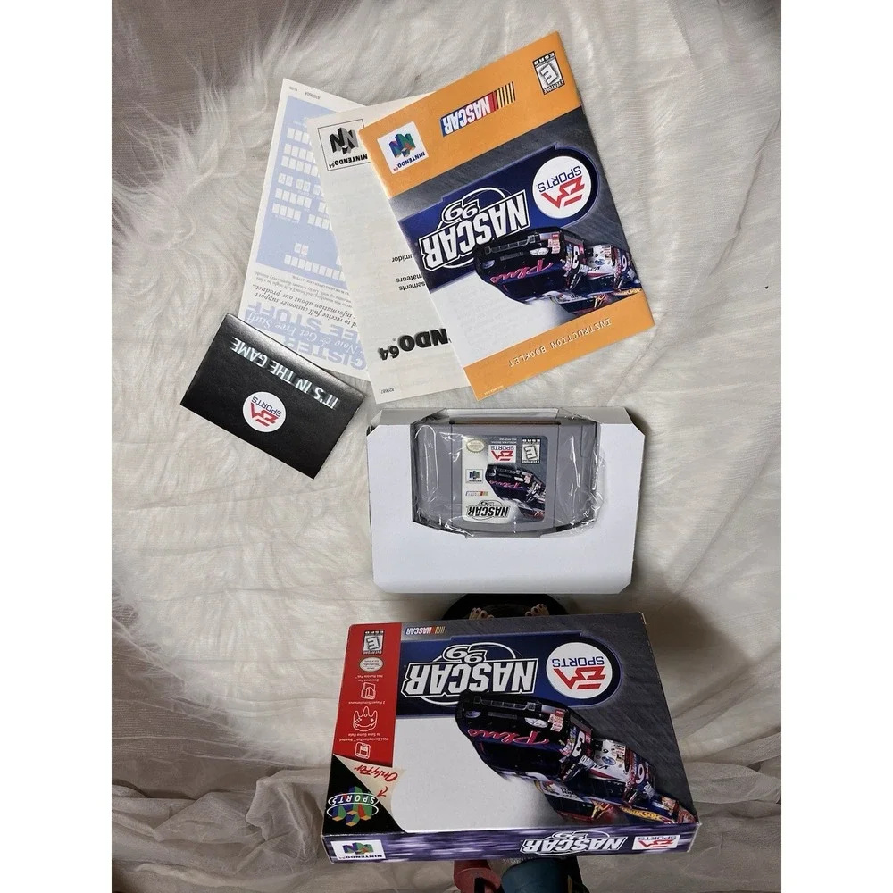 N64 NASCAR 99 Complete Mint Tested Working W Manuals Inserts‎ Box